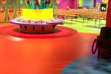 Crayola Experience flooring installation by INSTALL contractor PCL Construction