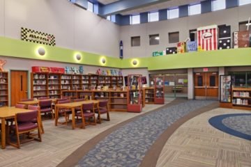INSTALL Contractor Conventional Carpet flooring installation at Scranton Middle School