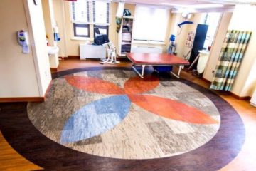 Veterans Affairs Michigan Rehabilitation Clinic flooring installation by INSTALL